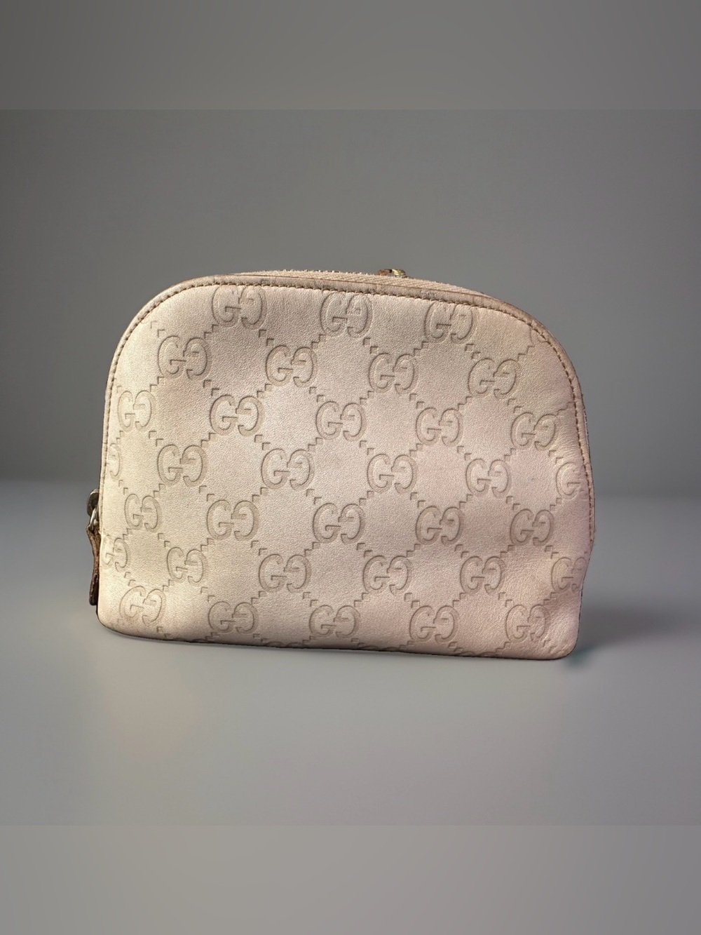 Guccissima Pale Pink GG Pouch Small Case Used